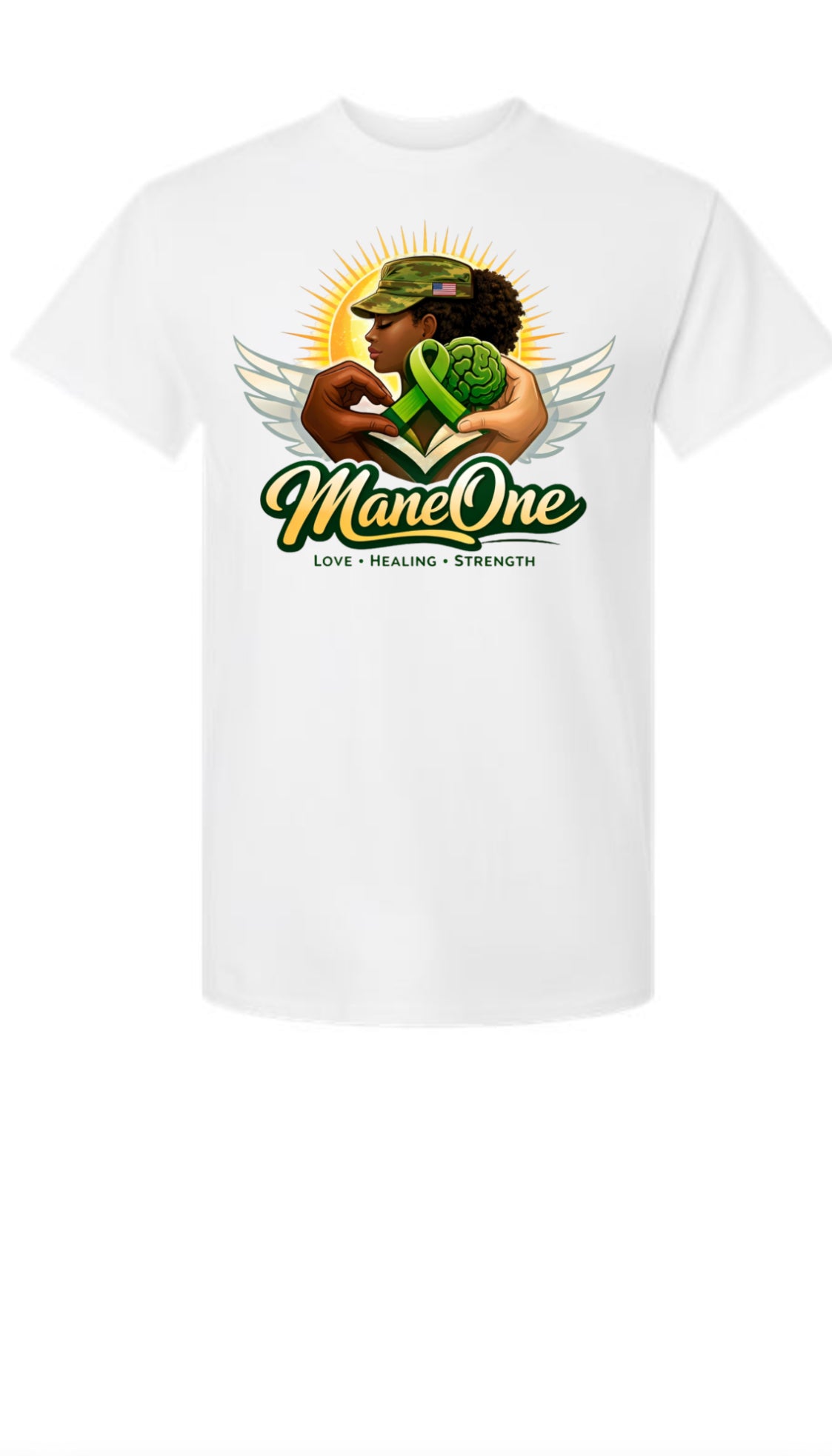 ManeOne “Love • Healing • Strength” Veteran Mental Health T-Shirt
